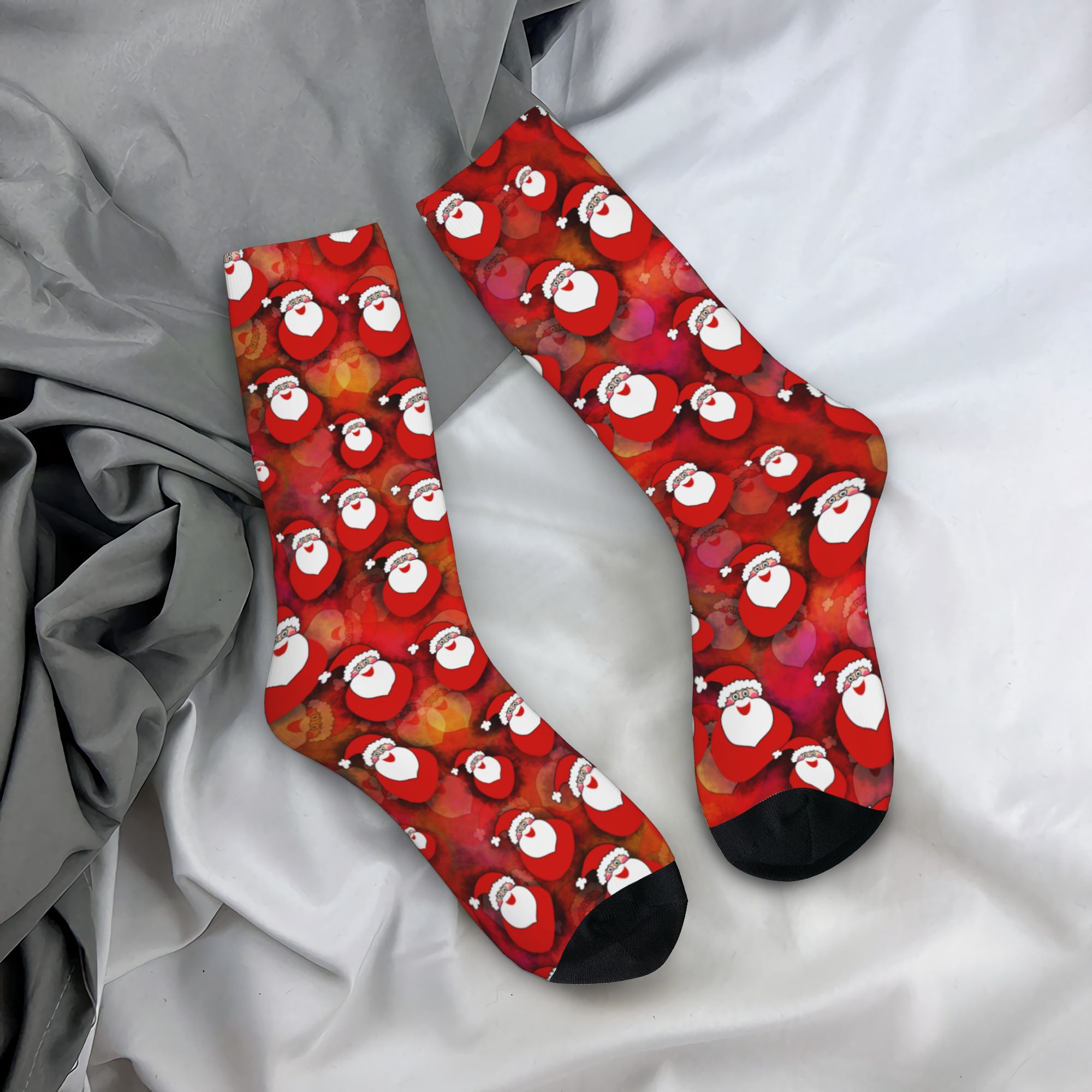 Dress Sock Men - Custom Santa Clause Christmas Holiday Gifts