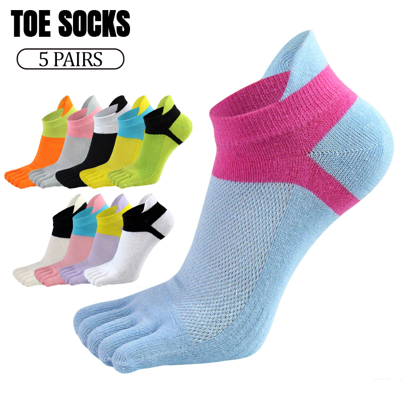 Toe Sock Split - 5 Pairs Women Five Toe Socks