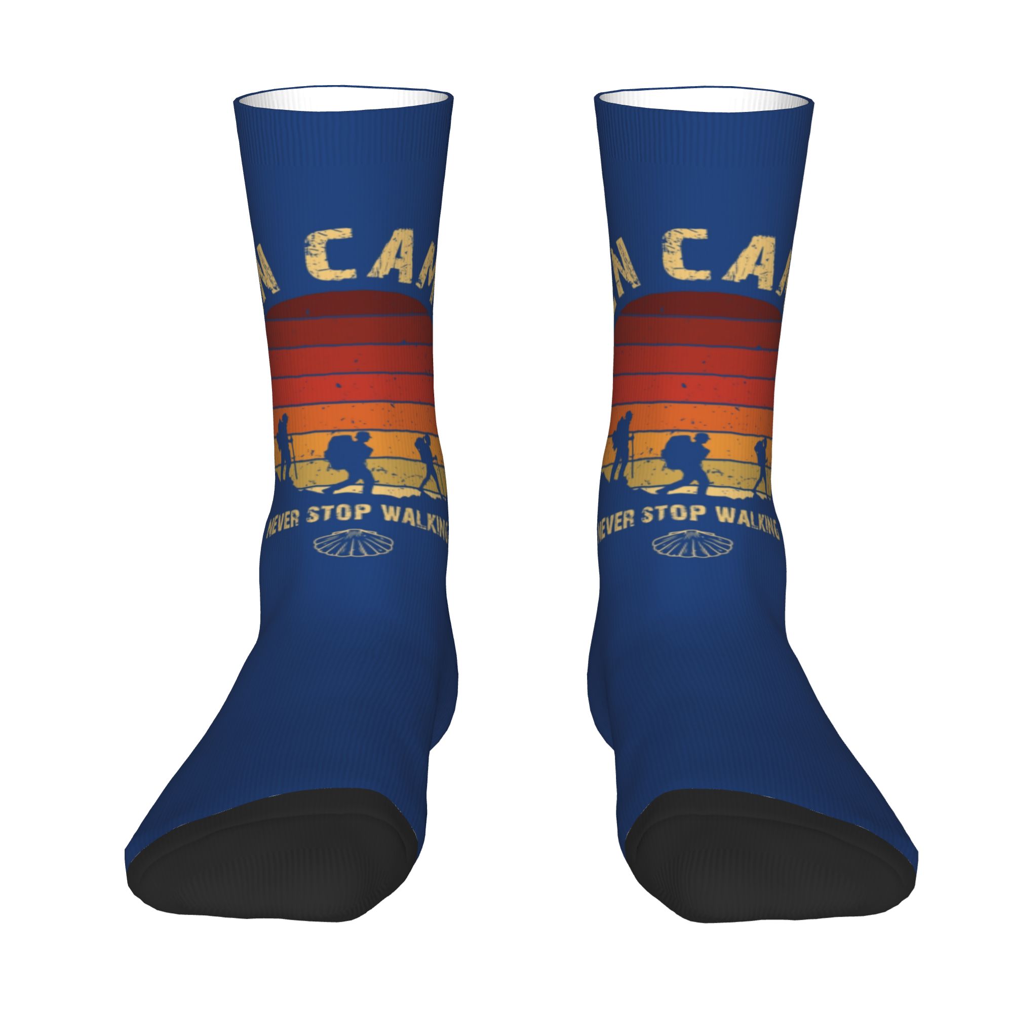 Custom Hiking the Camino de Sa - Dress Sock Men 评论和价格
