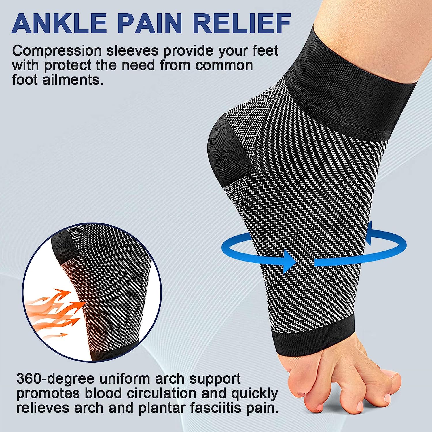 1pair Plantar Fasciitis Compre - Ankle Brace Sock 评论和价格