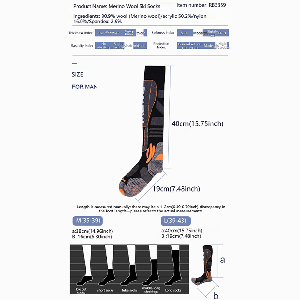 Loogdeel High Quality Merino W - Thermal Sock Winter 评论和价格