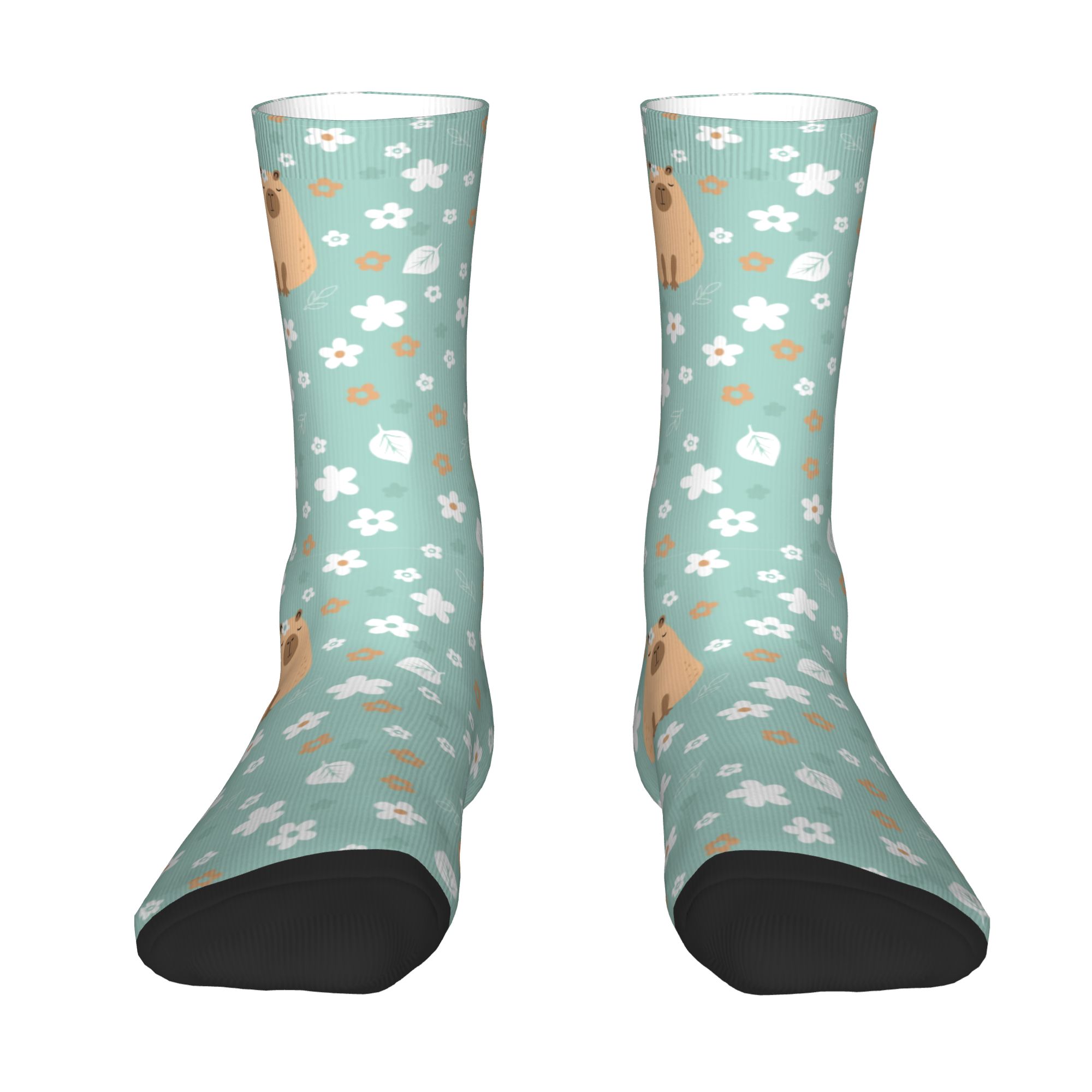 Custom Funny Capybara With Flo - Dress Sock Men 评论和价格