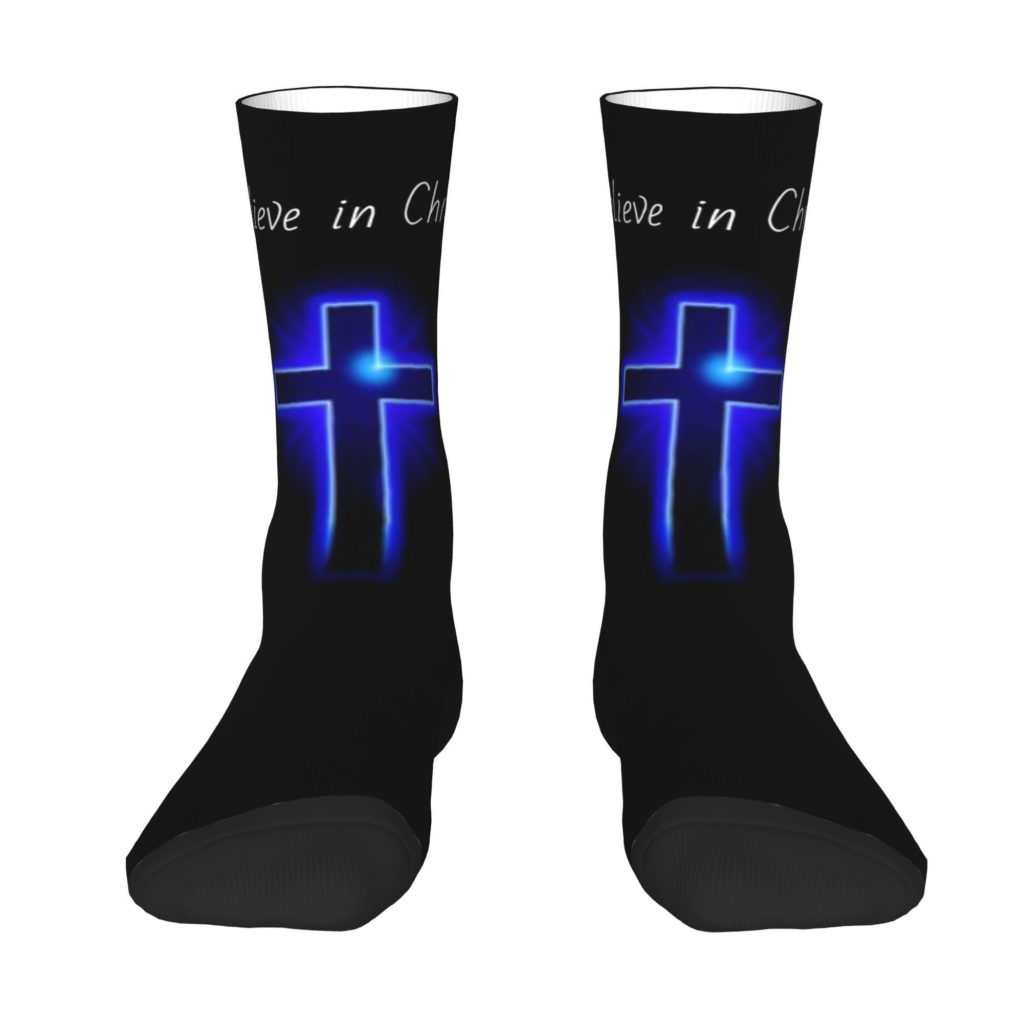 Custom Believe Jesus Christ Me - Dress Sock Men 评论和价格