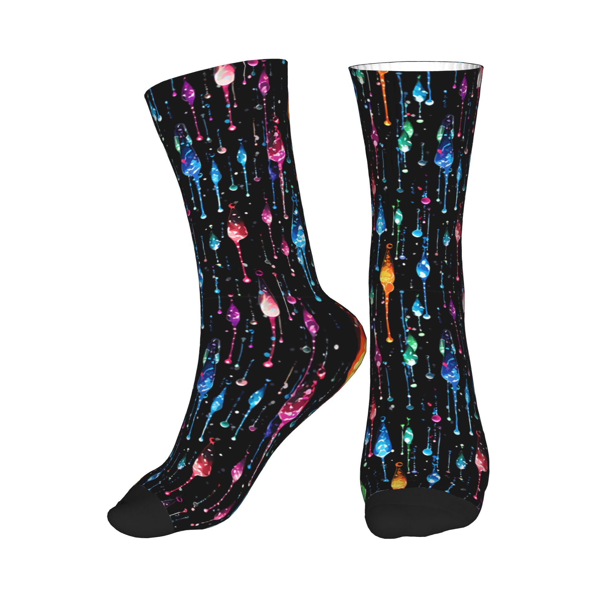 Dripping Rainbow Liquid Patter - Dress Sock Men 评论和价格