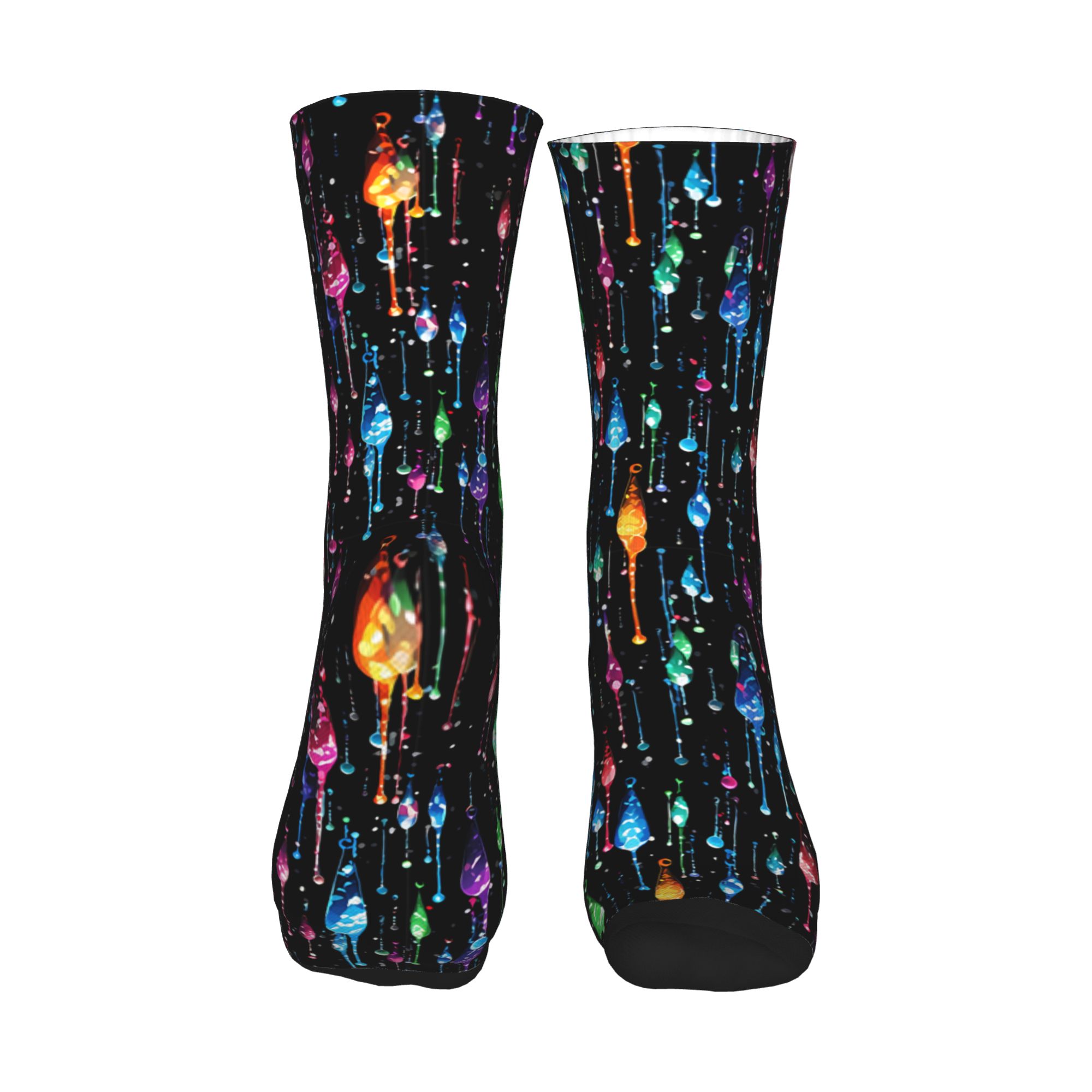 Dripping Rainbow Liquid Patter - Dress Sock Men 评论和价格