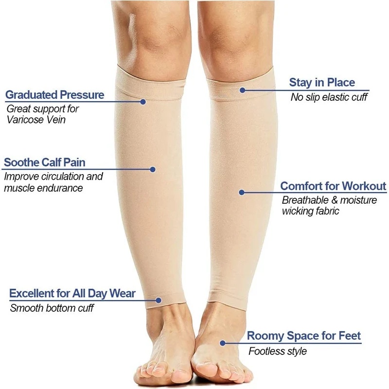 Footless Calf Compression Slee - Compression Sleeve Calf 评论和价格